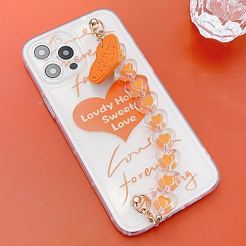 

Phone Case For Apple Back Cover iPhone 12 Pro Max 11 SE 2020 X XR XS Max 8 7 Shockproof Dustproof Heart Transparent TPU