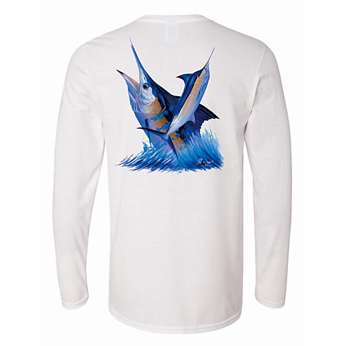 

CAWANFLY Men's Fishing Shirt Outdoor Long Sleeve Quick Dry Breathable Top Autumn / Fall Spring Sports & Outdoor Athleisure Fishing White / Micro-elastic