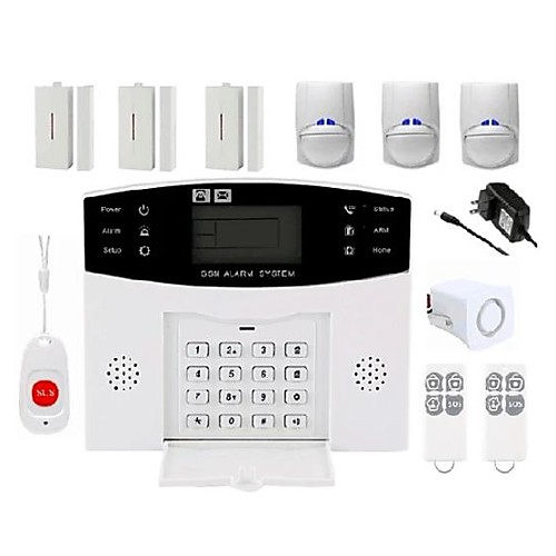 

GSM Wireless Alarm System Home Burglar Alarm Host infrared Alarm Home alarm PIR door and window sound and light alarm Tuya IOS Android APP