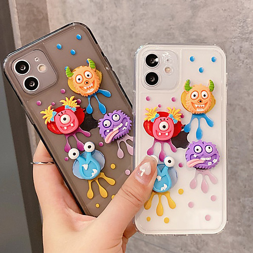 

Phone Case For Apple Back Cover iPhone 12 Pro Max 11 SE 2020 X XR XS Max 8 7 6 Shockproof Dustproof Cartoon Graphic Transparent TPU