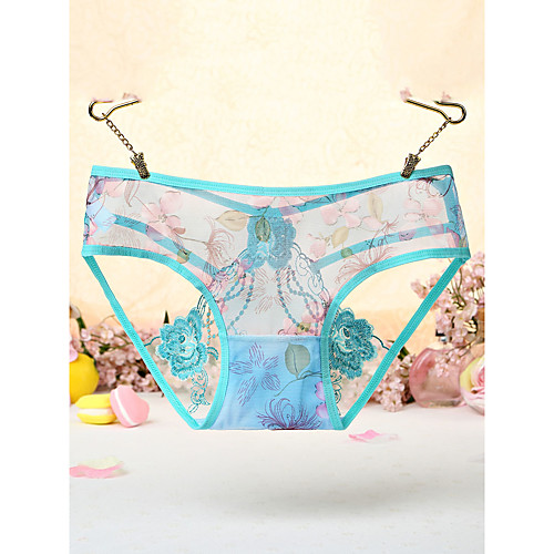 

Women's Hole Sexy Brief Micro-elastic Low Waist 1 PC Purple One-Size
