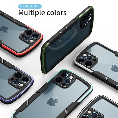 

Phone Case For Apple Back Cover iPhone 12 Pro Max 11 SE 2020 X XR XS Max 8 7 6 Shockproof Dustproof Transparent Solid Colored TPU