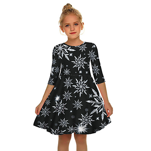 

Snowman Dress Cosplay Costume Girls' Movie Cosplay Cosplay Cute Red Green Black Dress Christmas Halloween New Year Polyester