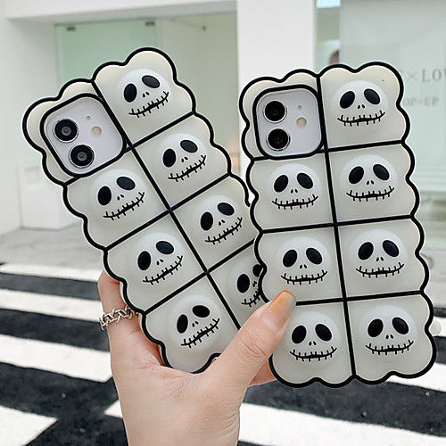 

Luminous Skeleton Pop Fidget Toys Phone Case For iPhone 12 11 Pro XS Max X XR SE 2020 7 8 Plus Cute Funny Relive Stress Back Cover