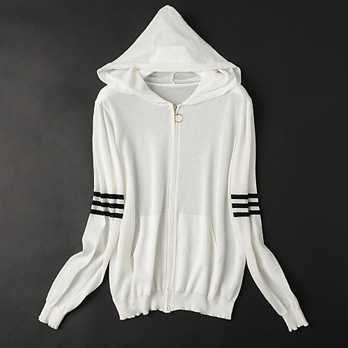 

Women's Solid Color Cardigan Long Sleeve Sweater Cardigans V Neck Green Orange White