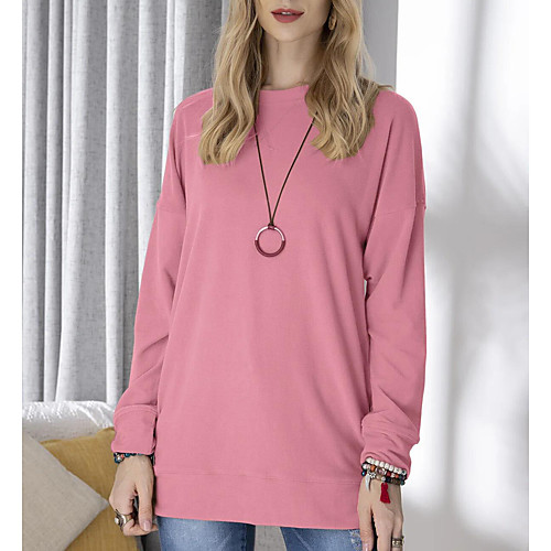 

Women's Sweatshirt Pullover Solid Color Daily Sports non-printing Sportswear Streetwear Hoodies Sweatshirts Yellow Blushing Pink Gray