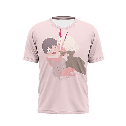 

Inspired by Darling in the Franxx Cosplay Anime Cartoon 100% Polyester Print 3D Harajuku Graphic T-shirt For Women's / Men's