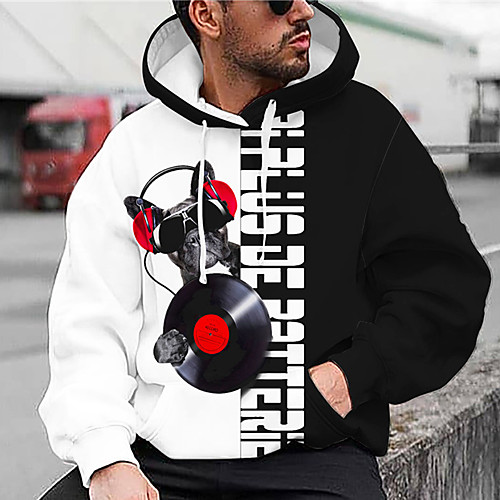 

Men's Unisex Hoodie Dog Graphic Prints Print Daily Sports 3D Print 3D Print Casual Hoodies Sweatshirts White