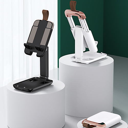 

Remax Phone Holder Stand Mount Desk Adjustable Stand Phone Holder Phone Desk Stand Buckle Type Adjustable 360°Rotation Aluminum Alloy ABS Phone Accessory iPhone 12 11 Pro Xs Xs Max Xr X 8 Samsung
