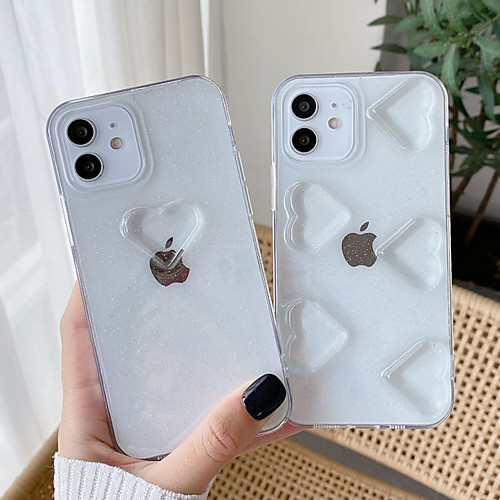 

Phone Case For Apple Back Cover iPhone 12 Pro Max 11 SE 2020 X XR XS Max 8 7 Shockproof Dustproof Heart TPU