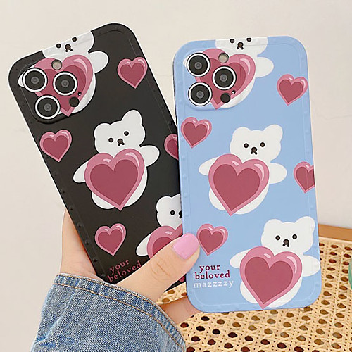 

Phone Case For Apple Back Cover iPhone 12 Pro Max 11 SE 2020 X XR XS Max 8 7 Shockproof Dustproof Cartoon Geometric Pattern Animal TPU