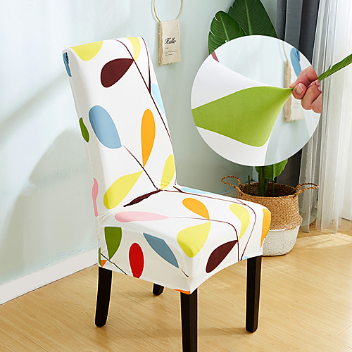 

Spring Music Geometric Printing 1Pcs Chair Cover for Dining Room Mandala Print Chairs Covers High Back for Living Room Party Wedding Christmas Decoration