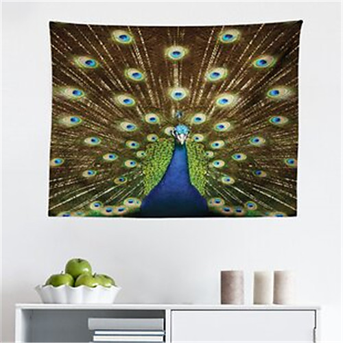 

Peacock Wall Tapestry Art Decor Blanket Curtain Hanging Home Bedroom Living Room Decoration