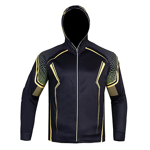 

CAWANFLY Men's Hoodie Jacket Fishing Jacket Outdoor Long Sleeve UPF50 UV Protection Quick Dry Waterproof Zipper Lightweight Jacket Top Autumn / Fall Spring Summer Athleisure Fishing Camping & Hiking