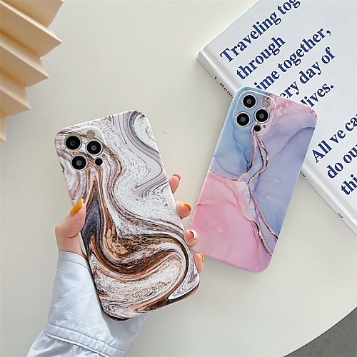 

Phone Case For Apple Back Cover iPhone 12 Pro Max 11 SE 2020 X XR XS Max 8 7 Shockproof Dustproof Lines / Waves TPU