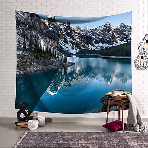 

Landscape Wall Tapestry Art Decor Blanket Curtain Hanging Home Bedroom Living Room Decoration Polyester Lake Mountain