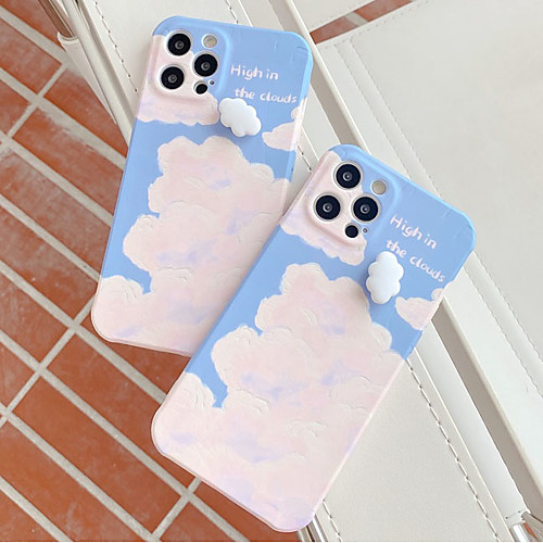 

Phone Case For Apple Back Cover iPhone 12 Pro Max 11 SE 2020 X XR XS Max 8 7 Shockproof Dustproof Scenery Geometric Pattern TPU