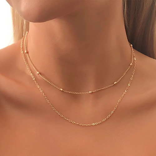 

Women's Necklace Classic Simple Elegant Romantic European Alloy Gold 35 cm Necklace Jewelry 1pc For Halloween Formal Masquerade Birthday Party Beach