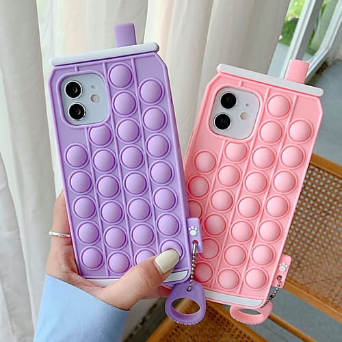 

Fidget Toys Push It Bubble Phone Case For iPhone 12 Pro Max 11 SE 2020 X XR XS Max SE2020 6 7 8 Plus Rainbow Relive Stress Silicone Back Cover