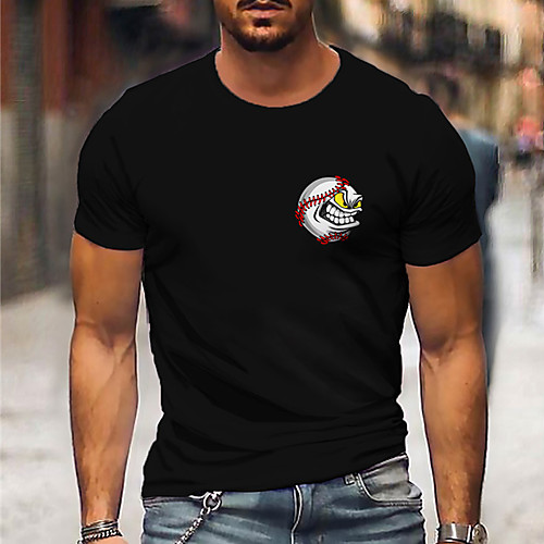 

Men's Unisex Tee T shirt Shirt Hot Stamping Graphic Prints Olympics Print Short Sleeve Casual Tops Cotton Basic Designer Big and Tall Black