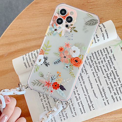 

Phone Case For Apple Back Cover iPhone 12 Pro Max 11 SE 2020 X XR XS Max 8 7 Shockproof Dustproof Flower TPU