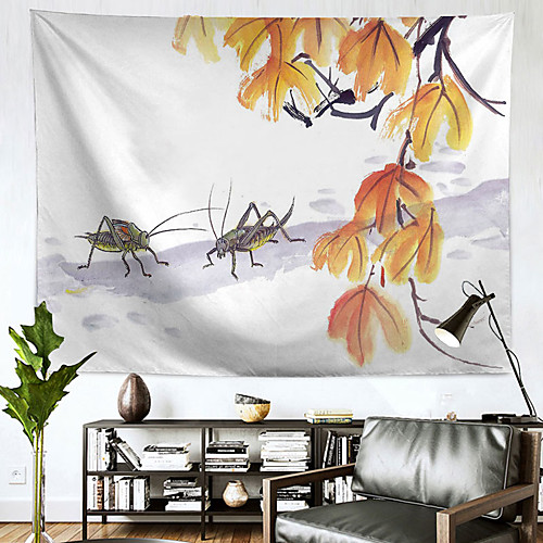 

Chinese Ink Painting Style Wall Tapestry Art Decor Blanket Curtain Hanging Home Bedroom Living Room Decoration Polyester