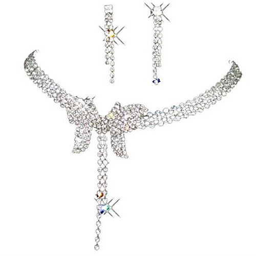 

Women's White Jewelry Set Bridal Jewelry Sets Earrings Jewelry Silver For Wedding Gift Festival