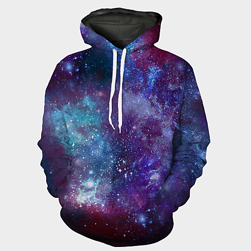 

Men's Pullover Hoodie Sweatshirt 3D Print Hooded 3D Print 3D Print Hoodies Sweatshirts Long Sleeve Loose Purple Wine Fuchsia