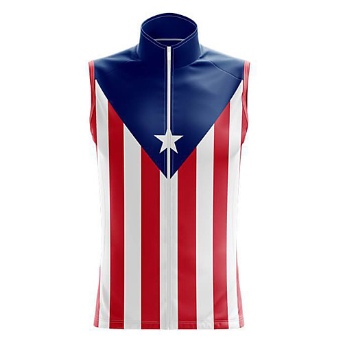 

21Grams Women's Sleeveless Cycling Jersey Summer Spandex RedBlue National Flag Bike Top Mountain Bike MTB Road Bike Cycling Quick Dry Moisture Wicking Sports Clothing Apparel / Stretchy / Athleisure