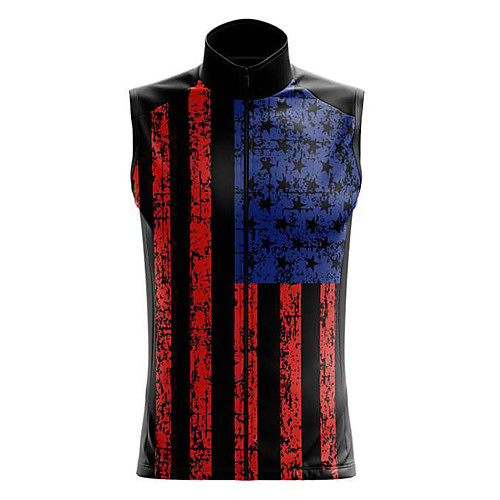 

21Grams Women's Sleeveless Cycling Jersey Summer Spandex RedBlue USA Bike Top Mountain Bike MTB Road Bike Cycling Quick Dry Moisture Wicking Sports Clothing Apparel / Stretchy / Athleisure