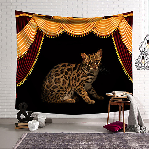 

Circus Curtain Wall Tapestry Art Decor Blanket Curtain Hanging Home Bedroom Living Room Decoration Cat