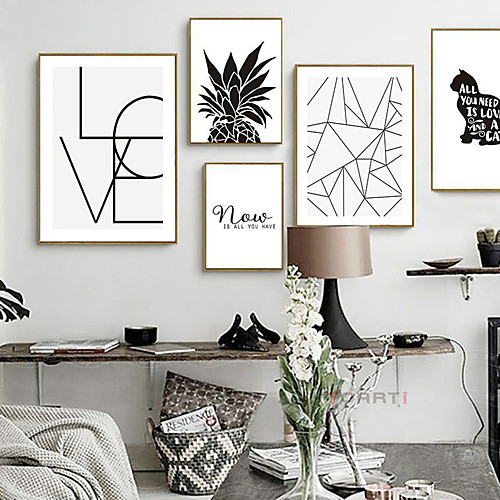 

Wall Art Canvas Prints Painting Artwork Picture Black and White Motivational Words Home Decoration Décor Rolled Canvas No Frame Unframed Unstretched