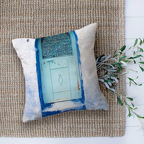 

Moroccan Door Double Side Cushion Cover 1PC Soft Decorative Square Throw Pillow Cover Cushion Case Pillowcase for Bedroom Livingroom Superior Quality Machine Washable Outdoor Cushion for Sofa Couch Bed Chair Blue