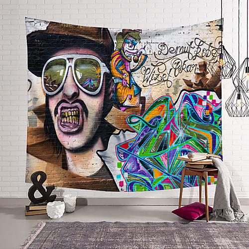 

Oil Painting Style Wall Tapestry Art Decor Blanket Curtain Hanging Home Bedroom Living Room Decoration Polyester
