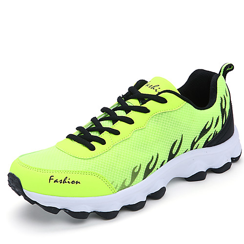

Men's Trainers Athletic Shoes Sporty Look Sporty Casual Athletic Daily Running Shoes Fitness & Cross Training Shoes PU Breathable Non-slipping Yellow Red Gray Color Block Fall Spring