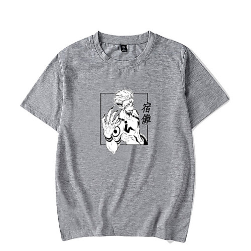 

Inspired by Jujutsu Kaisen Cosplay Anime Cartoon Polyester / Cotton Blend Print Harajuku Graphic Kawaii T-shirt For Women's / Men's