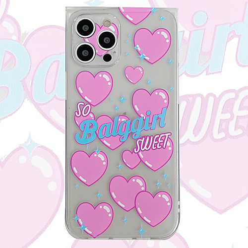 

Phone Case For Apple Back Cover iPhone 12 Pro Max 11 SE 2020 X XR XS Max iphone 7Plus / 8Plus Shockproof Dustproof Graphic Heart TPU