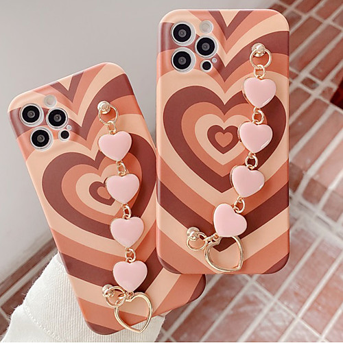 

Phone Case For Apple Back Cover iPhone 12 Pro Max 11 SE 2020 X XR XS Max 8 7 Shockproof Dustproof Heart Geometric Pattern TPU