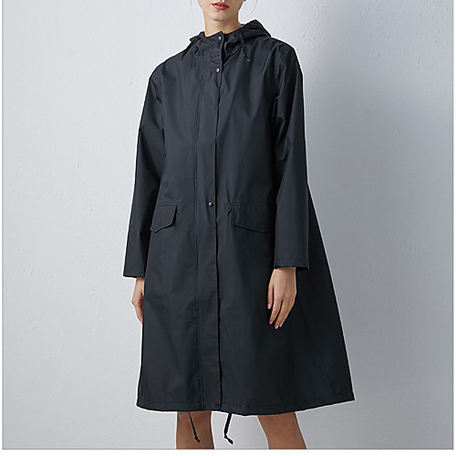 

Women's Coat Rainy Days / Wet Road All Seasons Long Coat Standard Fit Casual Jacket Solid Color Modern Style Yellow Blushing Pink
