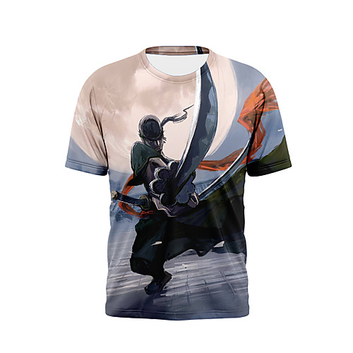 

Inspired by One Piece Cosplay Anime Cartoon 100% Polyester Print 3D Harajuku Graphic T-shirt For Women's / Men's