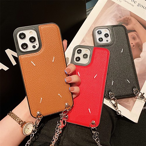 

Phone Case For Apple Back Cover iPhone 12 Pro Max 11 SE 2020 X XR XS Max 8 7 Shockproof Dustproof Solid Colored PU Leather