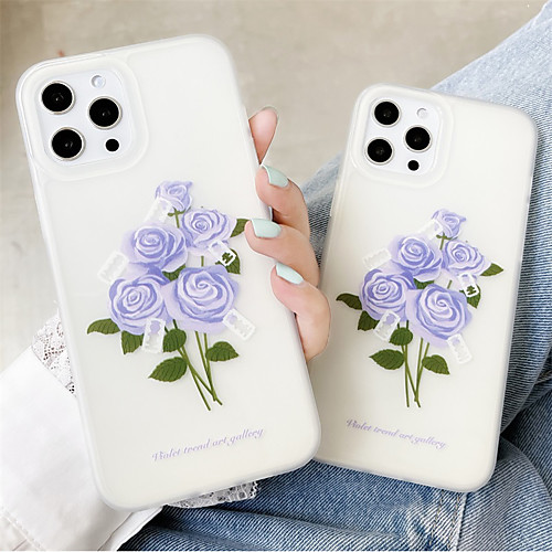 

Phone Case For Apple Back Cover iPhone 12 Pro Max 11 SE 2020 X XR XS Max 8 7 Shockproof Dustproof Flower TPU