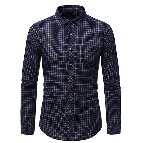 

Men's Shirt Solid Color Long Sleeve Casual Tops Comfortable Black Dark Gray Navy Blue