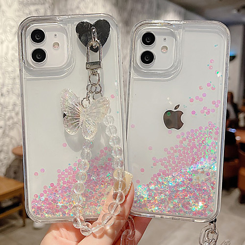 

Phone Case For Apple Back Cover iPhone 12 Pro Max 11 SE 2020 X XR XS Max 8 7 6 Shockproof Dustproof Transparent Glitter Shine TPU