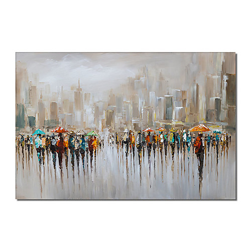 

Oil Painting Handmade Hand Painted Wall Art Modern Stand In the Street Landscape Abstract Home Decoration Decor Rolled Canvas No Frame Unstretched