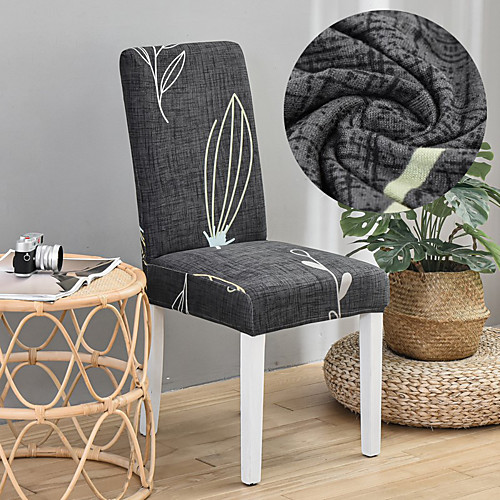 

Pine Leaf Chair Cover for Dining Room Mandala Print Chairs Covers High Back for Living Room Party Wedding Christmas Decoration