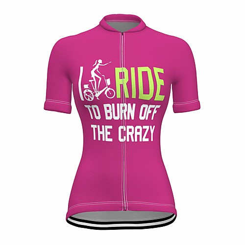 

21Grams Women's Short Sleeve Cycling Jersey Summer Spandex Rose Red Bike Top Mountain Bike MTB Road Bike Cycling Quick Dry Moisture Wicking Sports Clothing Apparel / Stretchy / Athleisure