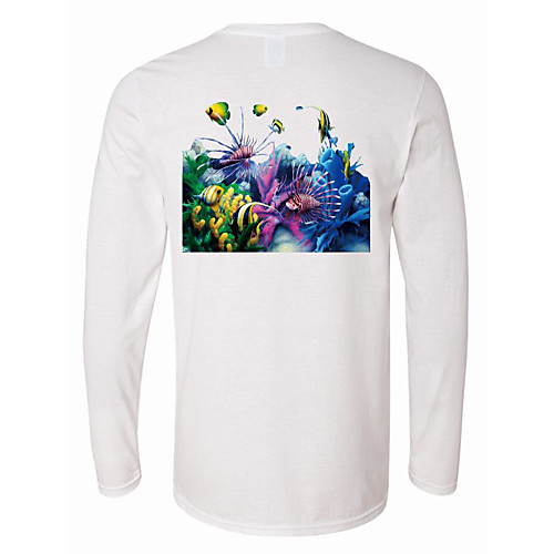 

CAWANFLY Men's Fishing Shirt Outdoor Long Sleeve UPF50 UV Protection Quick Dry Lightweight Breathable Top Autumn / Fall Spring Summer Athleisure Fishing Camping & Hiking White / Micro-elastic