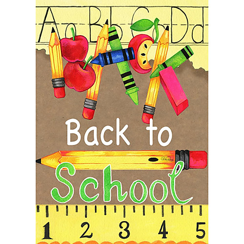 

Welcome Back to School Garden Flag Double Sided Outdoor Holidays Yard Flag Holidays Vertical Flags