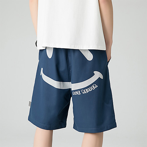 

Men's Casual / Sporty Outdoor Casual Shorts Pants Graphic Prints Knee Length Blue Gray Black